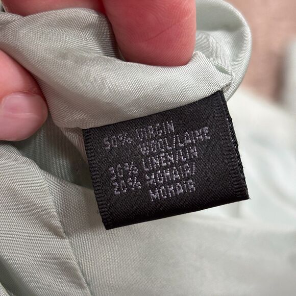 Lafayette 148 Wool Linen Mohair Jacket Women's 8 Light Green Career Profesional - Picture 4 of 7